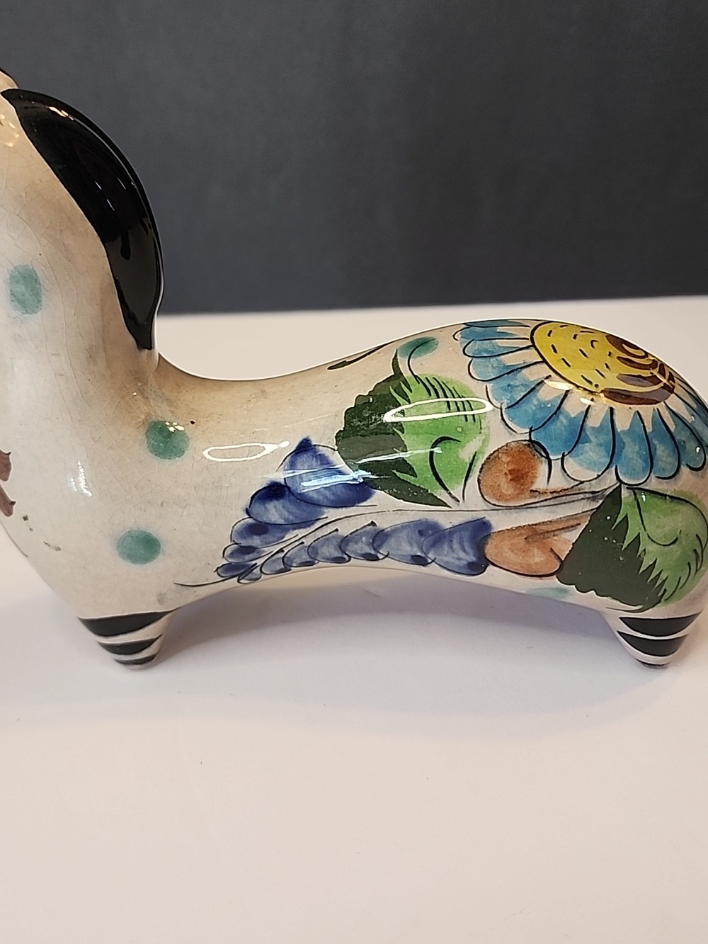 TONALA Made In Mexico Hand-Painted Folk Art Pottery Horse Figurine in Multicolor - Picture 3 of 8